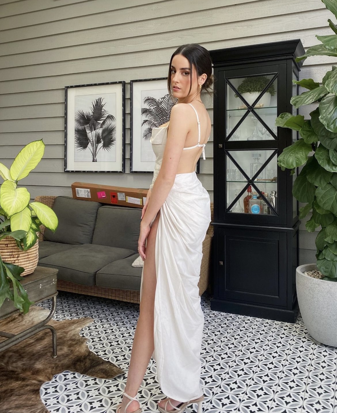 gigi hadid cream jacquemus backless dress Jacquemus La Robe Saudade Asymmetrical Dress – Rent a Dress
