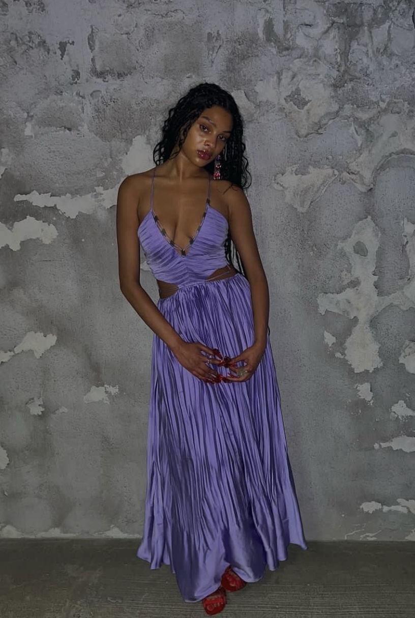 jonathan simkhai pleated dress Jonathan Simkhai Marli Pleated Gown – Rent a Dress