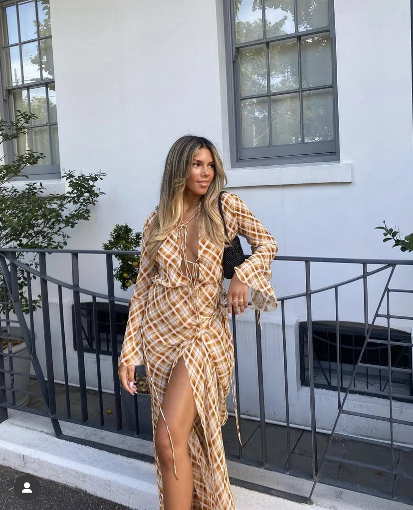 bec and bridge long sleeve dress Bec + Bridge Freya Long-Sleeve Knit Maxi Dress Rent a Dress