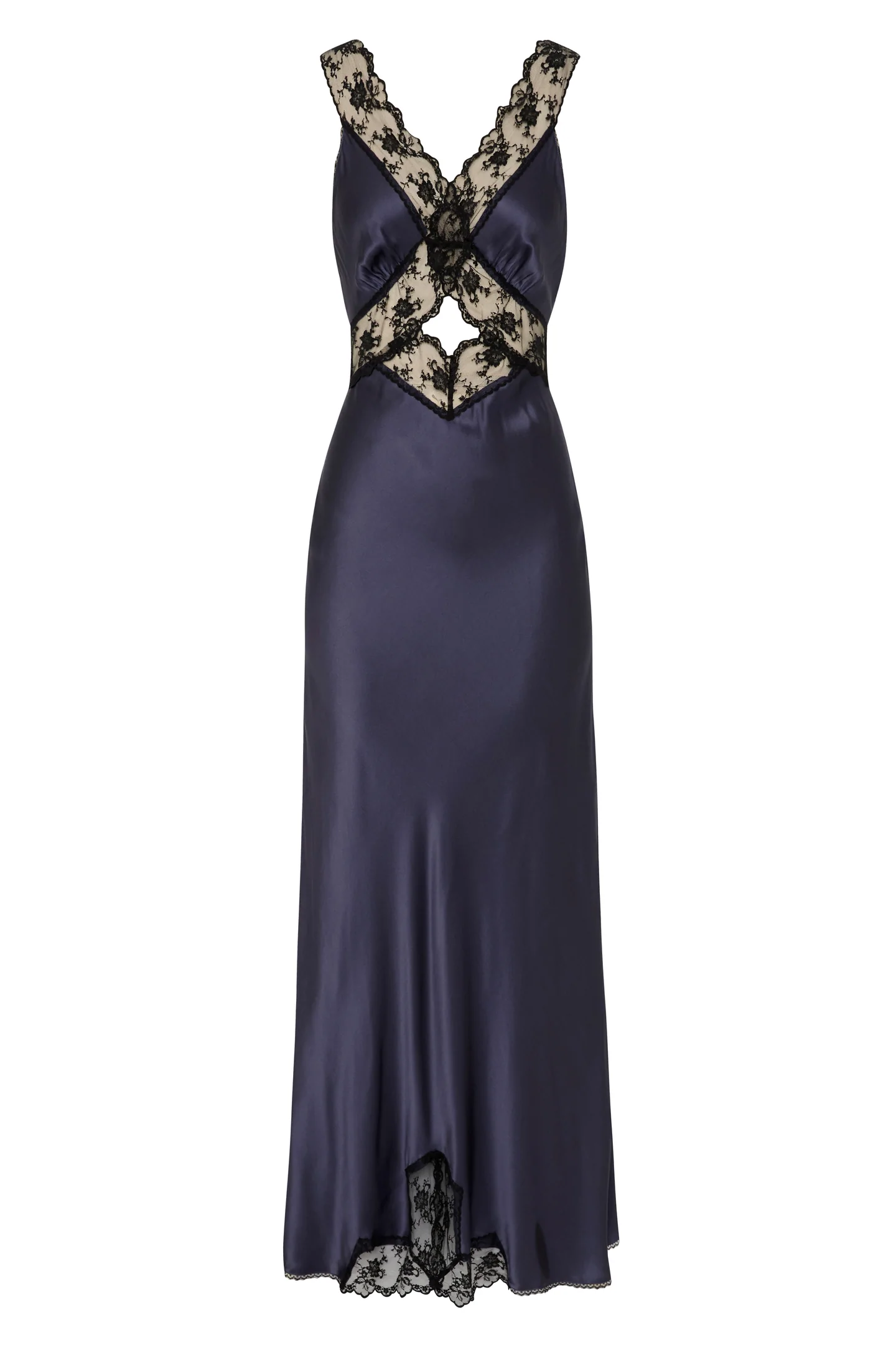 aries cut out dress Sir. Aries Lace-Trimmed Cutout Silk Maxi Dress In Neutrals - 38% Off