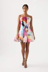 575-Celestial Pleated Mini Dress