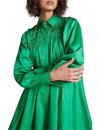 575-TIDAL TUCKED SMOCK MINI DRESS 2