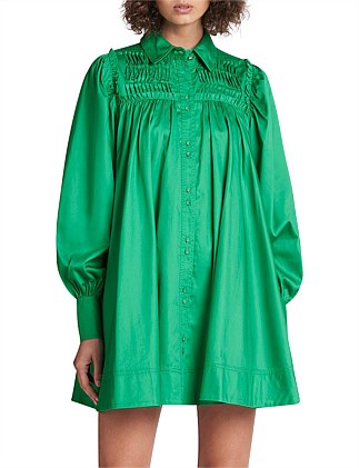 575-TIDAL TUCKED SMOCK MINI DRESS 4