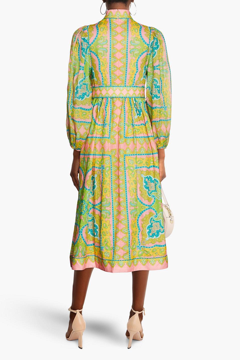 575-ZIMMERMANN ESTELLE BUTTONED MIDI DRESS PRINT 1