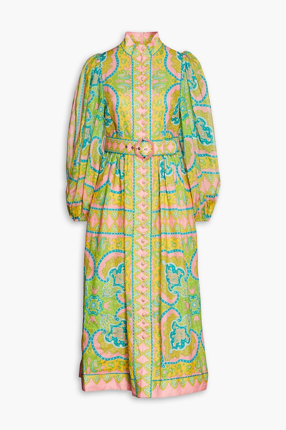 575-ZIMMERMANN ESTELLE BUTTONED MIDI DRESS PRINT 2