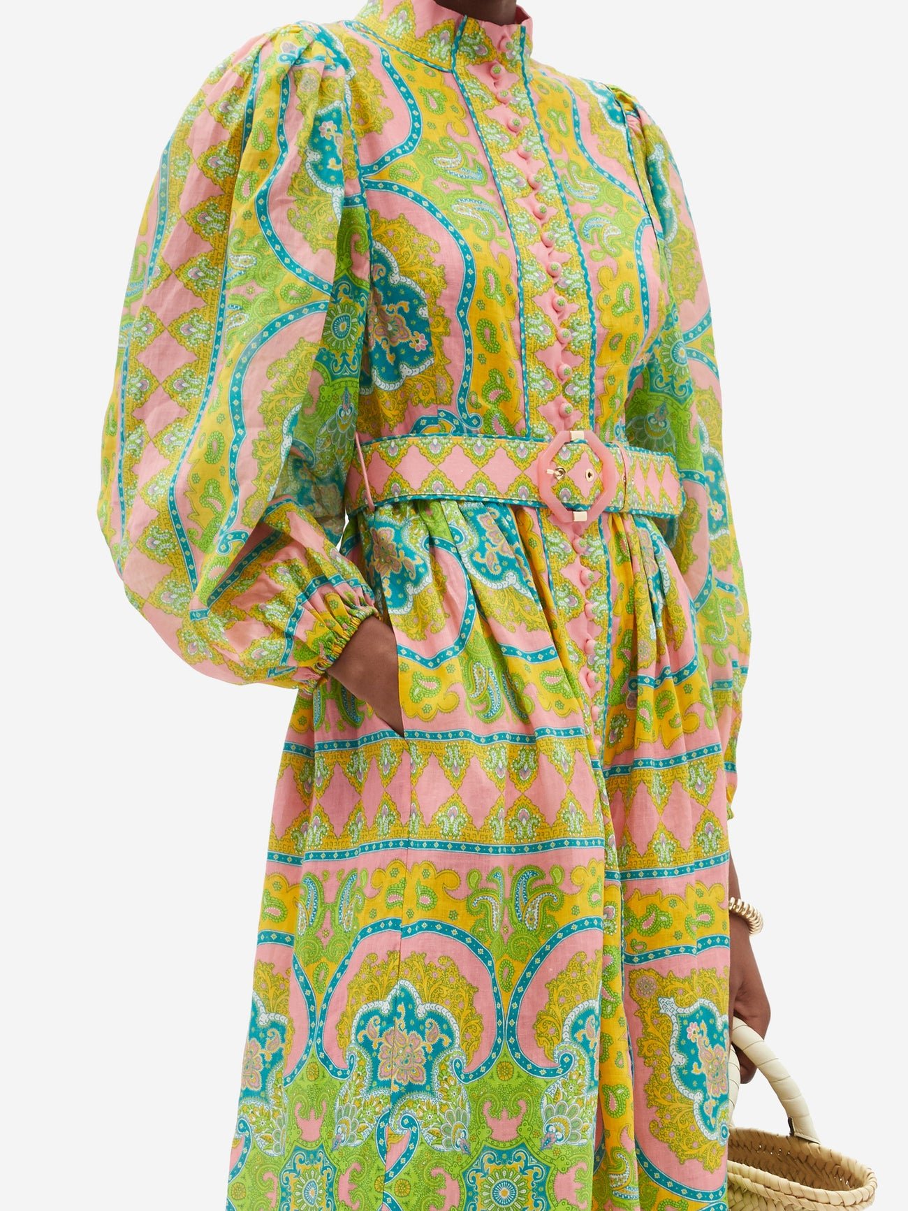 575-ZIMMERMANN ESTELLE BUTTONED MIDI DRESS PRINT 4