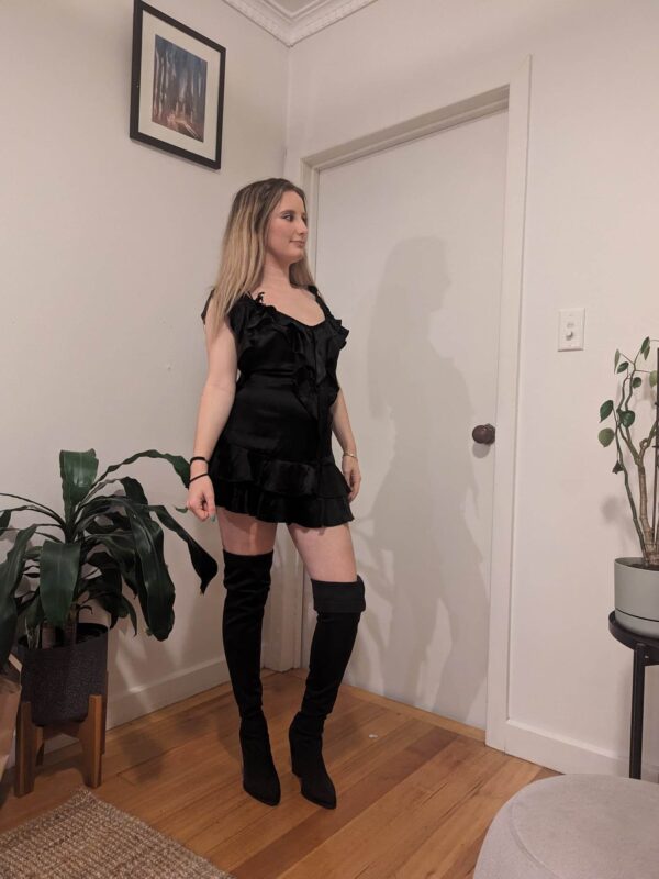 Rat and Boa Aliyah Mini Dress in Black for rent.