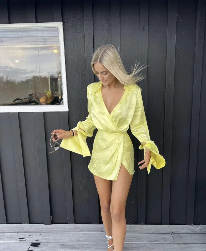 rat and boa long sleeve dress Rat & Boa Octavia Dress M Green