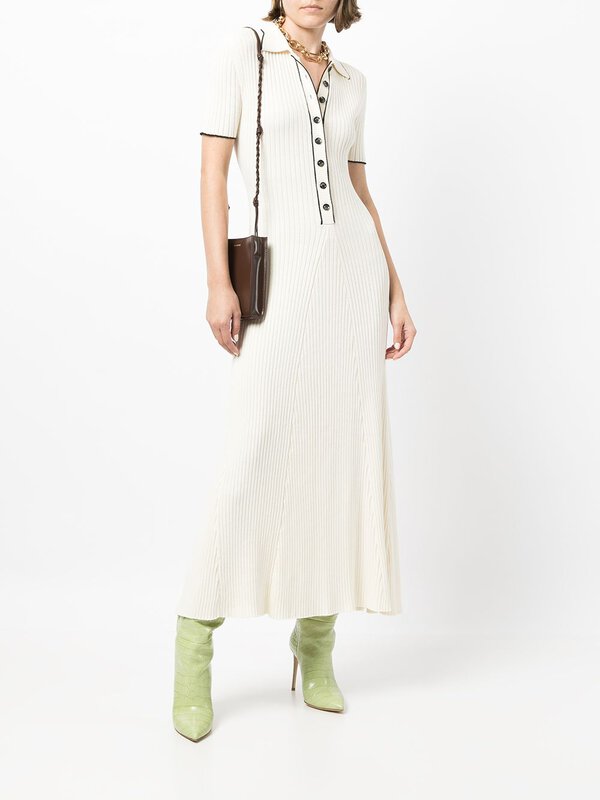 Anna Quan Laurel Penelope Midi Pepper Rib Knit Dress