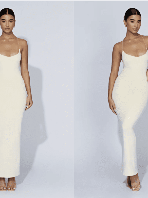 Meshki Sabine Backless Maxi Dress in Cream