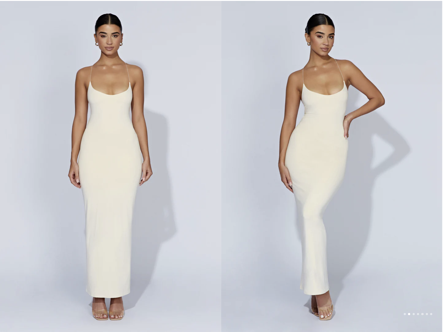 Meshki Sabine Backless Maxi Dress in Cream