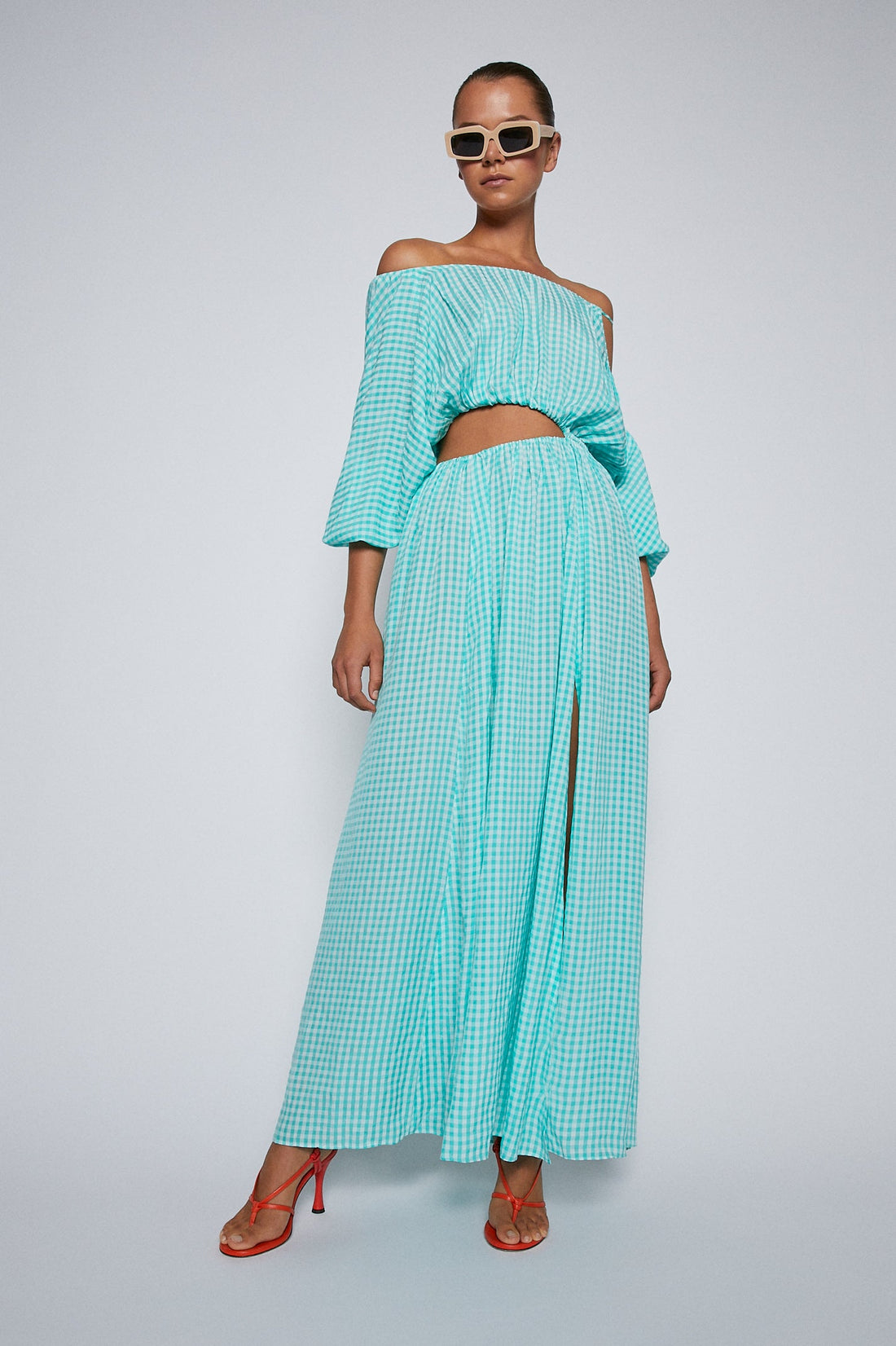 Scanlan Theodore Gingham Drawstring Dress