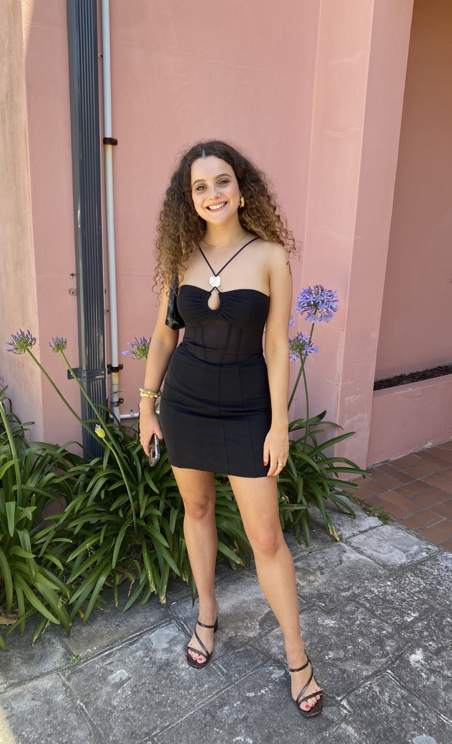 Viktoria and Woods Ariel Dress for hire. Black mini dress.