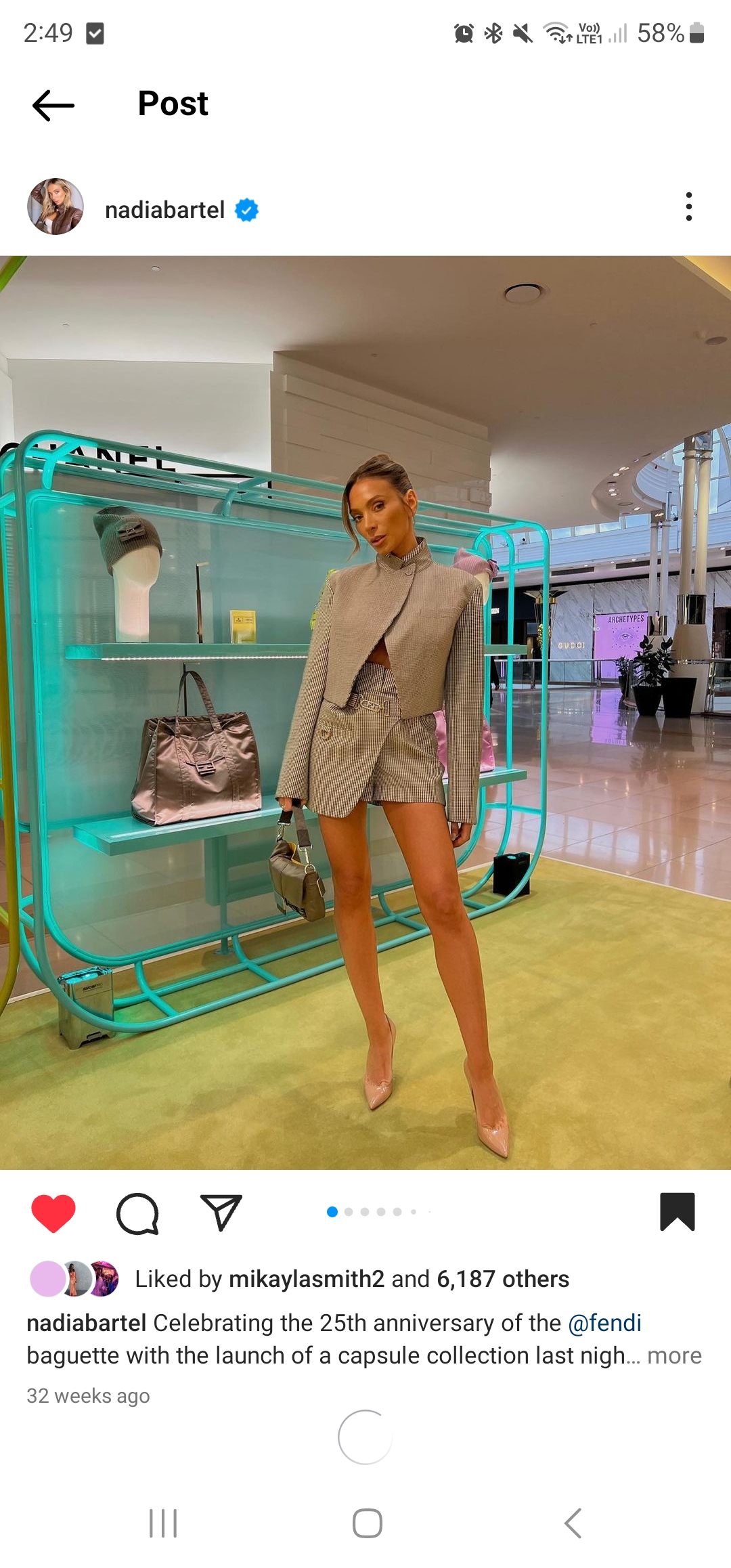 Fendi Beige Houndstooth Blazer and Shorts for hire
