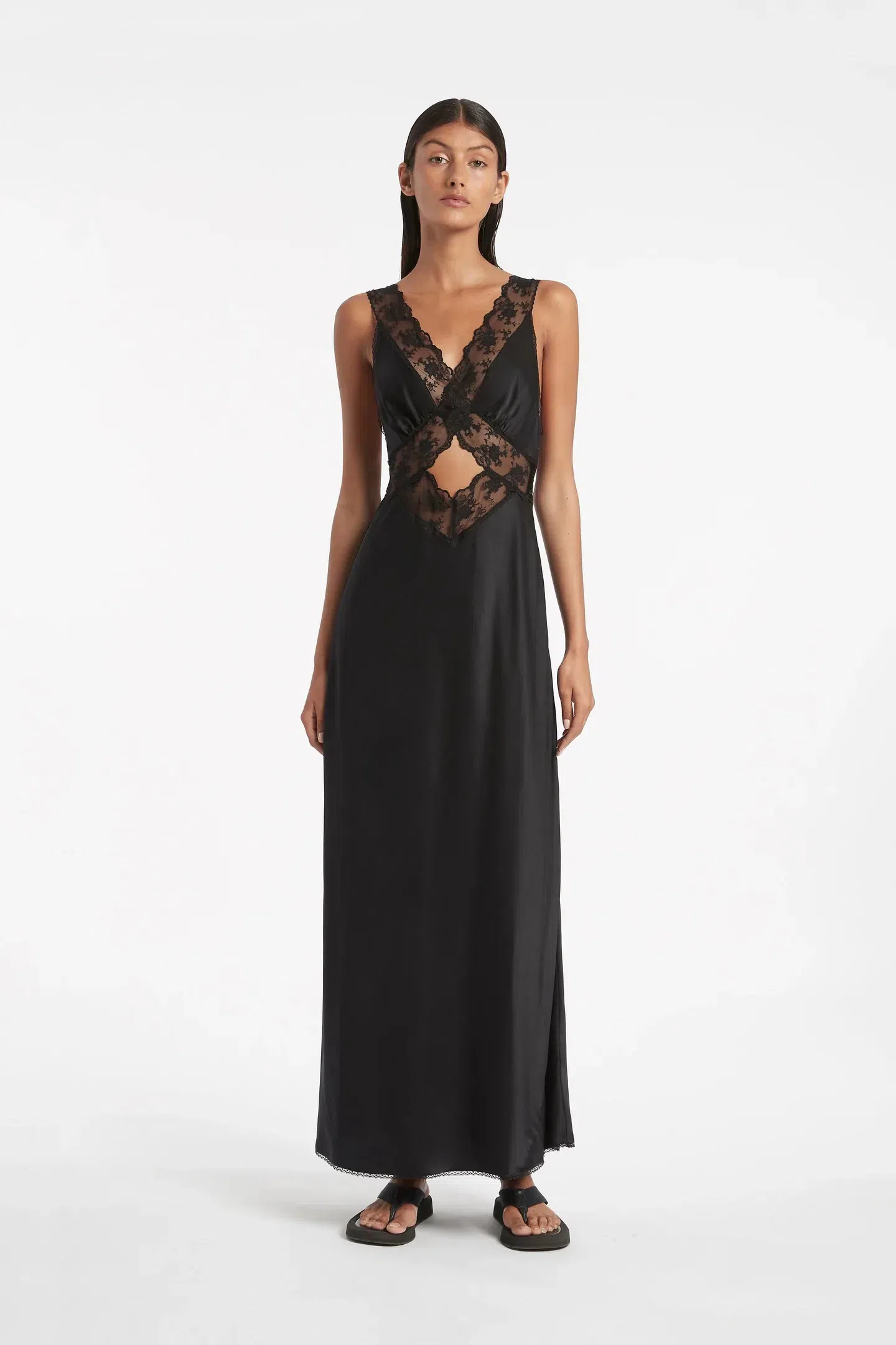 sir the label black lace dress Aries Cut Out Gown – Rent a Web Collection: Siren Summer Men black ankle leather Size:M (38–40) Crafted from heavyweight silk