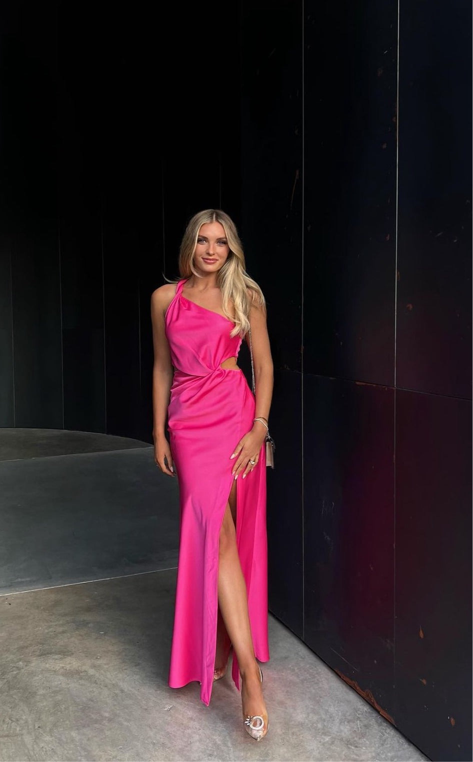 misha satin dress Misha Collection Kristin Satin Gown – Rent a Dress