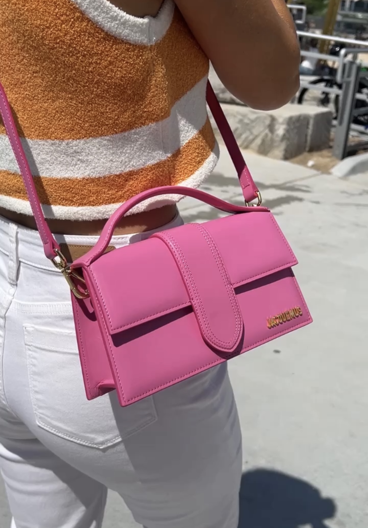 Jacquemus Le Grand Bambino Bag for hire.