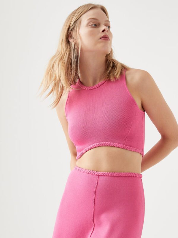 Aje Elm Braided Knit Tank Top