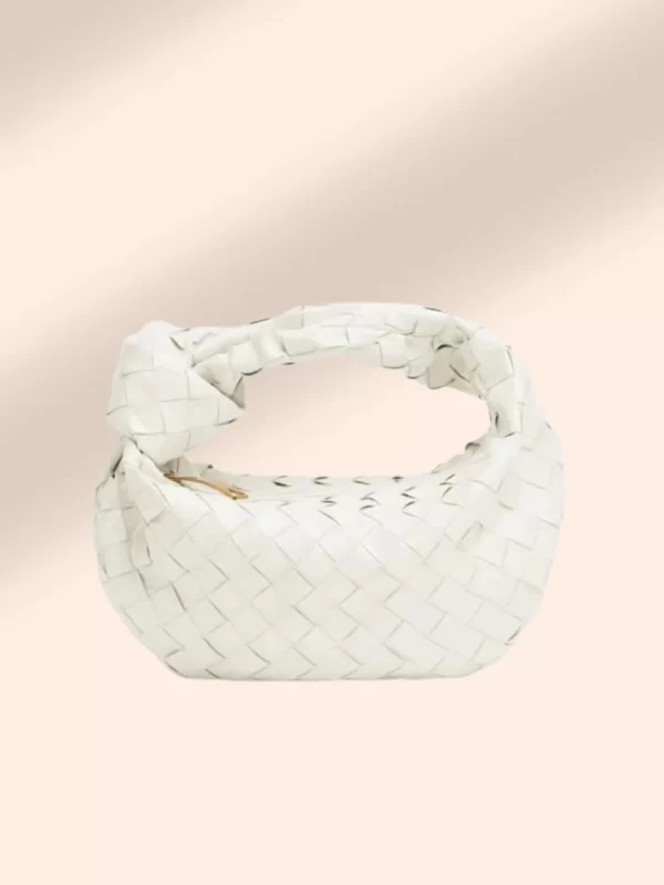 Bottega Veneta Mini Jodie Bag in Chalk for hire.