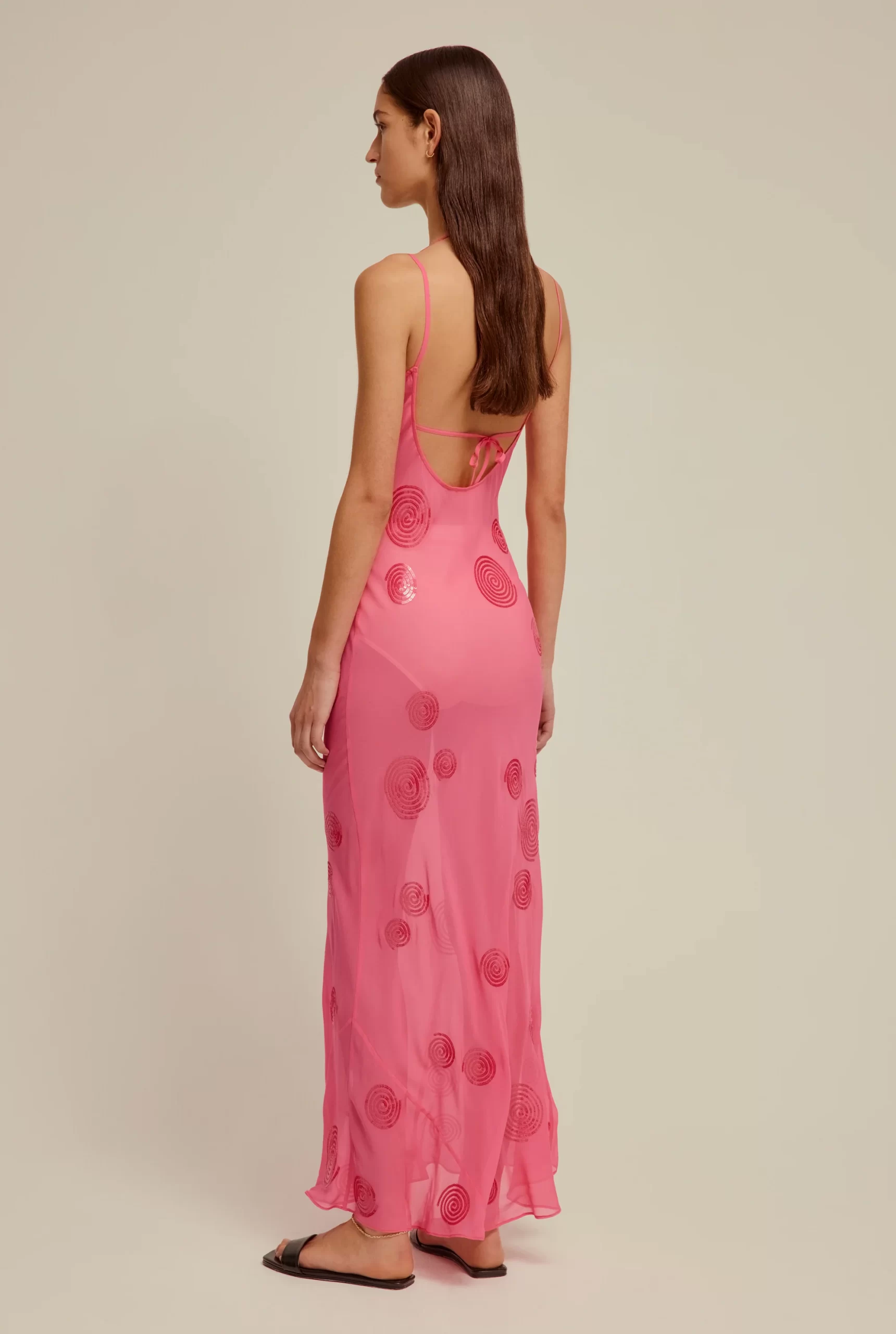 729-Venroy Womens-Sheer-Sequin-Slip-Dress-Bright-Pink 0444 2000x crop center