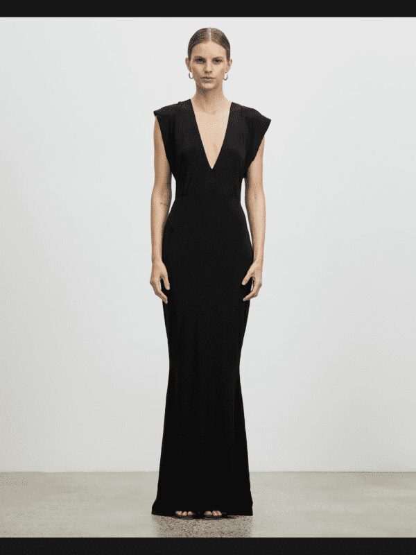 Norma Kamali V Neck Rectangle Gown for rent