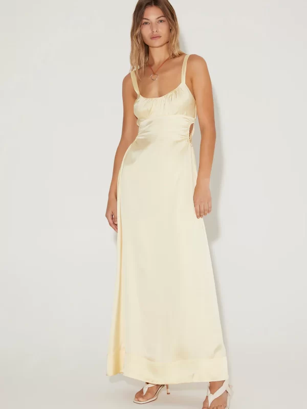 Hansen and Gretel Carlos Dress in Lemon for hire
