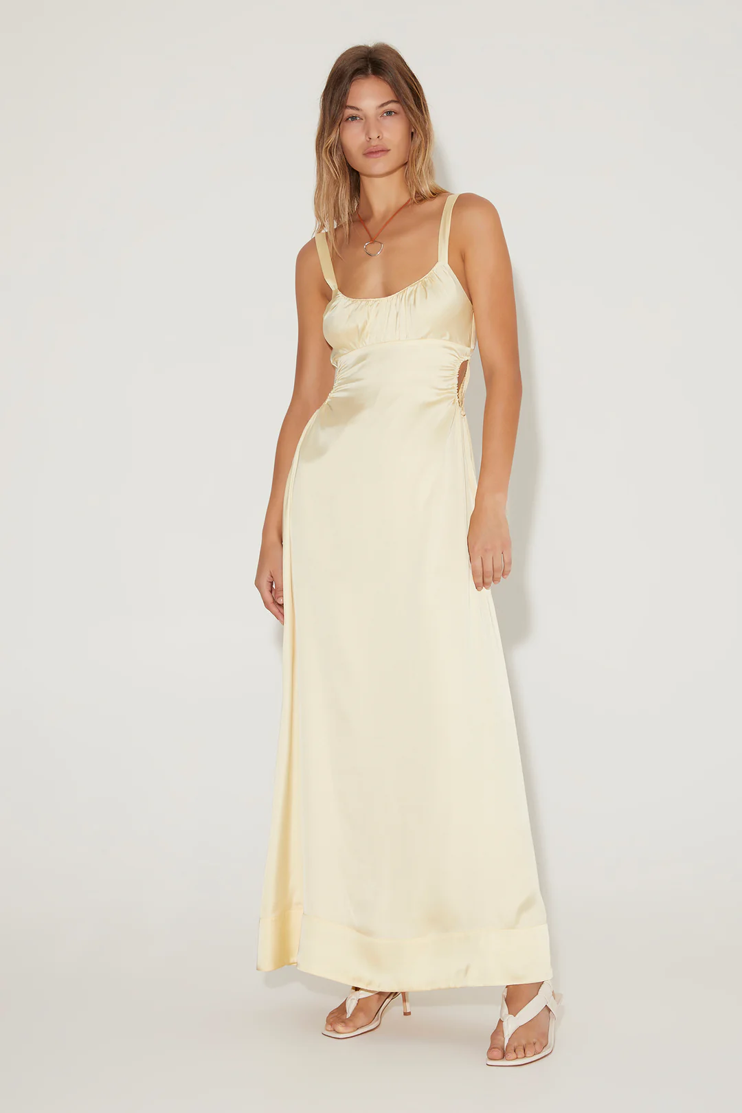 Hansen and Gretel Carlos Dress in Lemon for hire