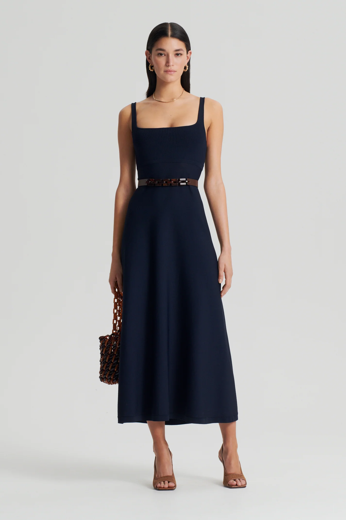 Scanlan Theodore Crepe Knit Square Neck Dress – Rent a Dress