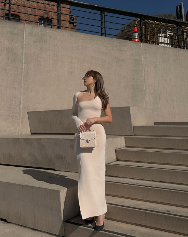sir the label asymmetrical dress Ettore Gown | Black Velvet