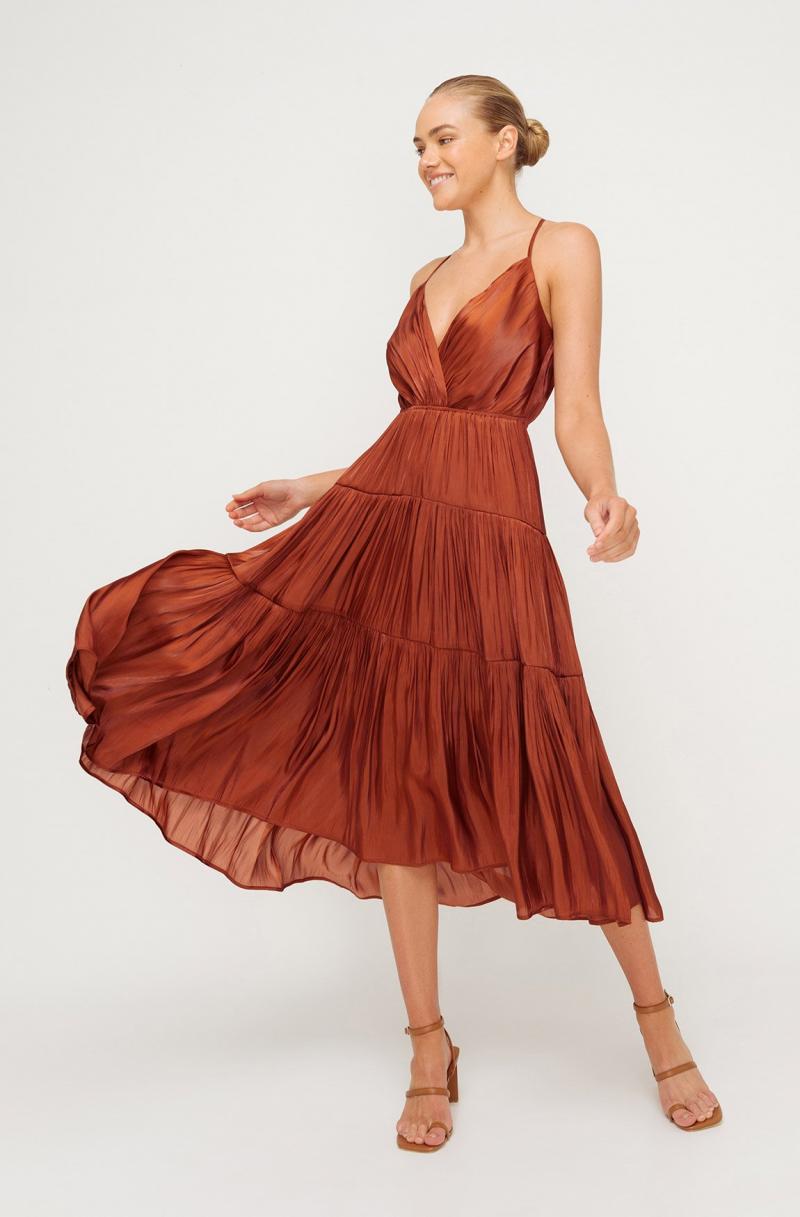 sheike brown dress Amber Mini Dress Brown | High Neck Dress