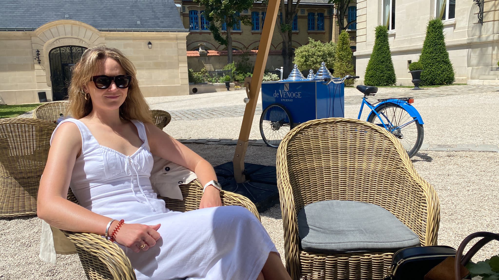 Kookai white linen midi dress
