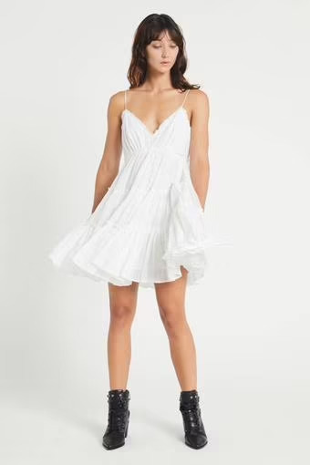 aje melrose dress black Transcendent Ruffle Midi Dress-BLACK / XXS