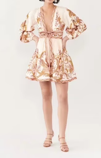 zimmermann zinnia bow cut out short dress Zimmermann Zinnia Bow Cut Out Short Dress (For Hire)  EKOLUV