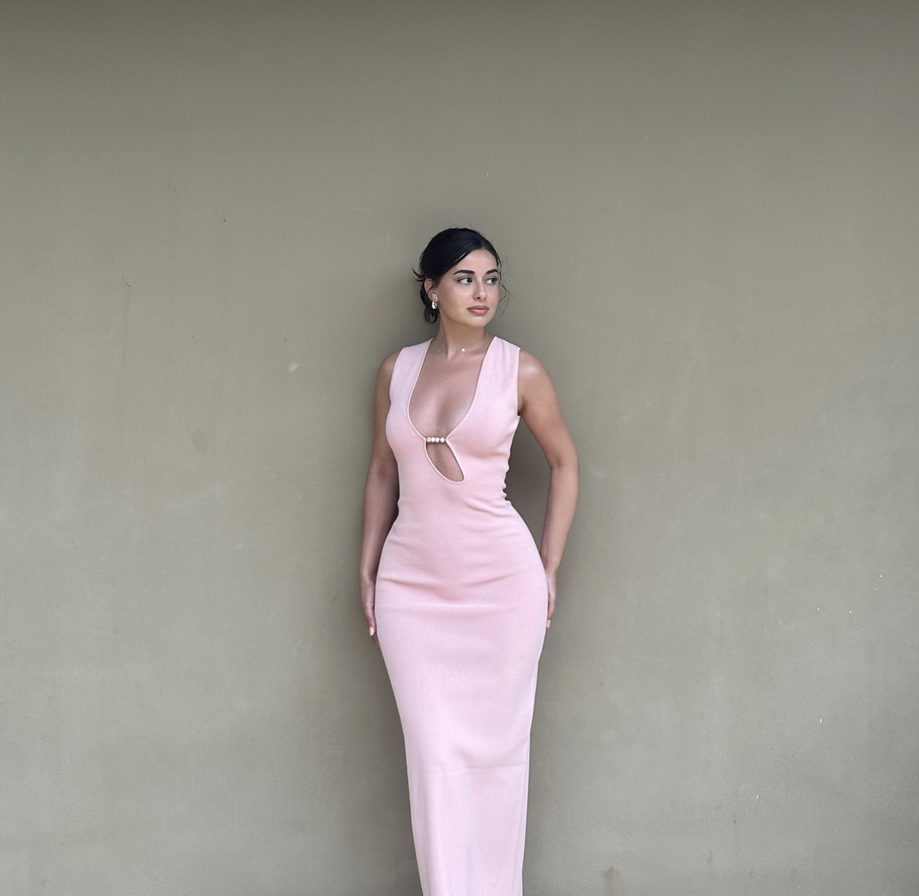 sir the label pink dress Klara Maxi Dress | Ivory 100% Cotton with Floral Embroidery