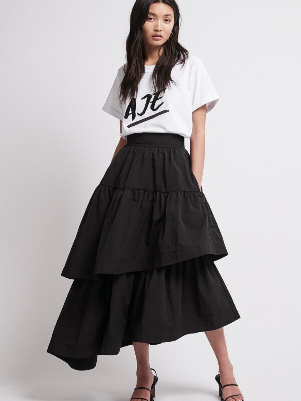 817-S38-20AJ4069 Interlace Midi Skirt Black-20399-Aje-L-0730 2