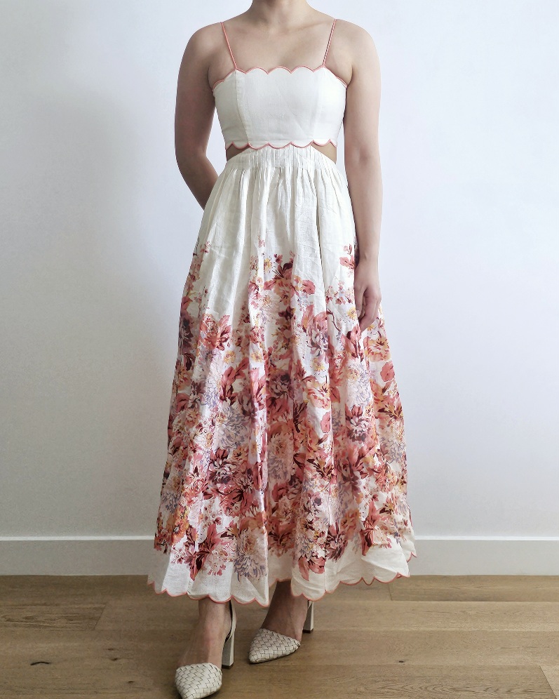 zimmermann devi scallop midi dress Zimmermann Devi Scallop Midi Dress Lizzie Lend