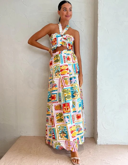 SEA CHANGE TOP AND MAXI SKIRT for hire