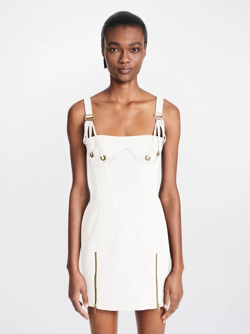 Dion Lee Fan Lace Zip Mini Dress for hire