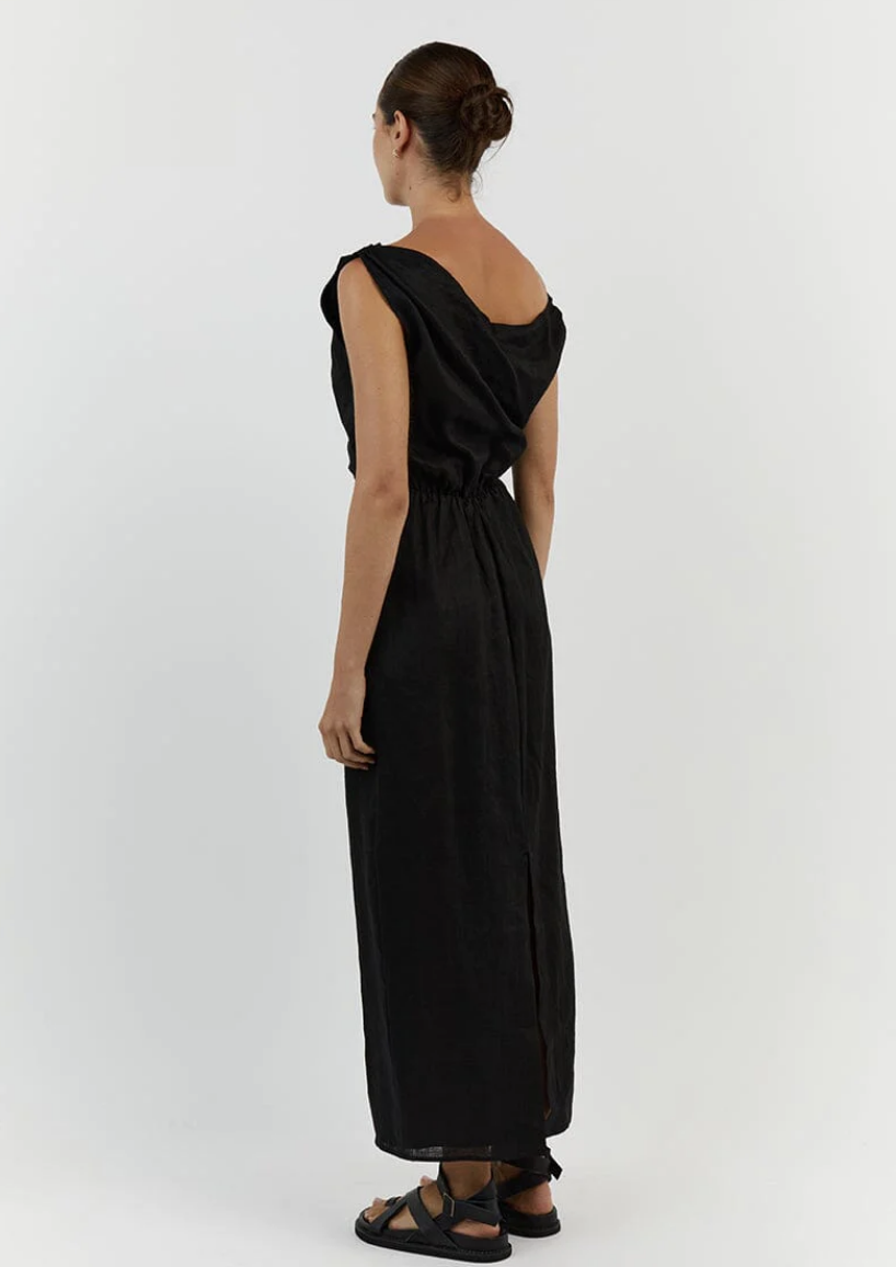 dissh cass linen asym midi dress DISSH