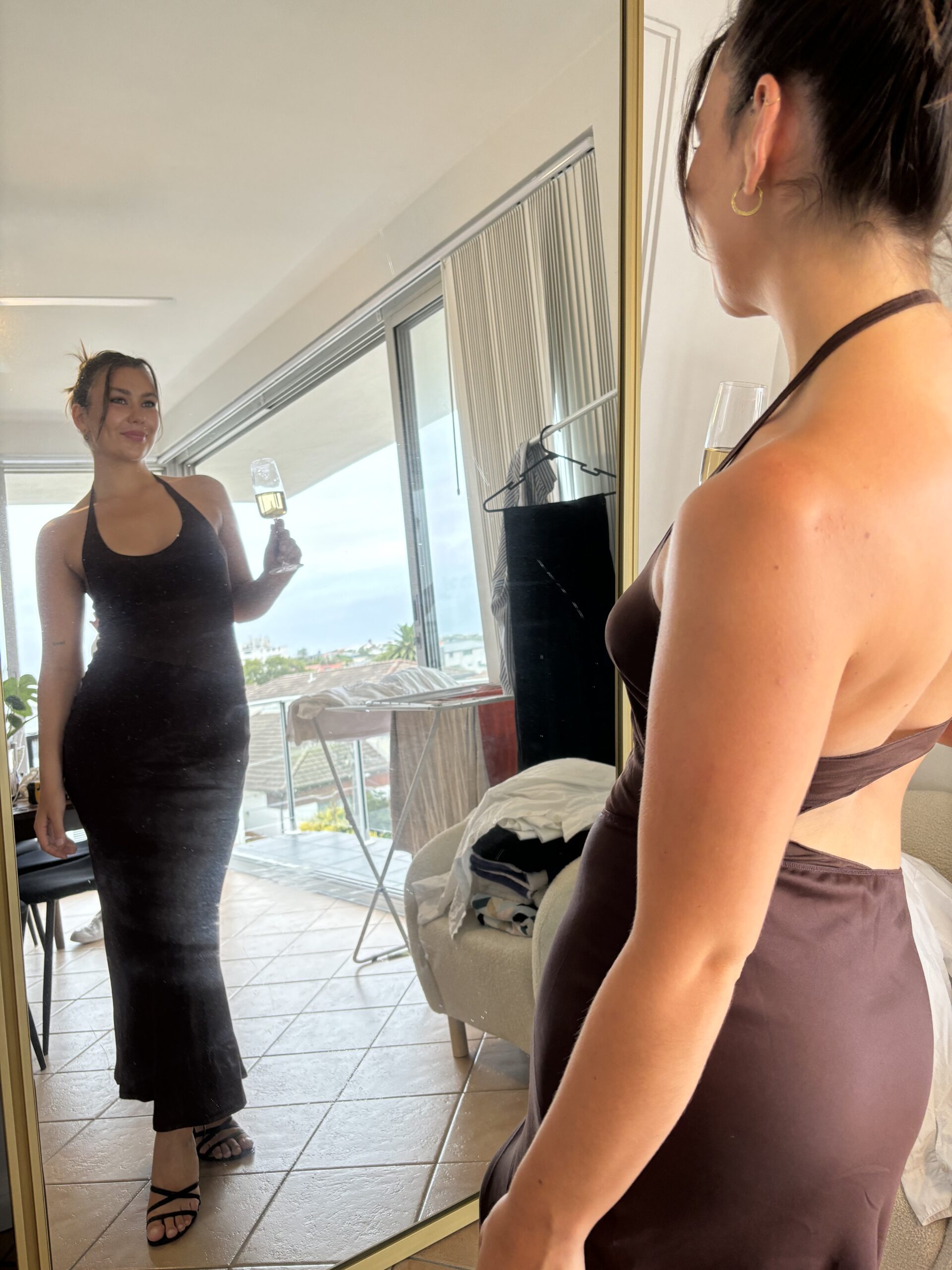 bec and bridge brown halter dress + MARINA ASYMMETRIC HAULTER NECK MAXI – Rent a Dress VBEWZET Off Shoulder Ruffle Think Bridal hugging design with contemporary Women Size:6XL