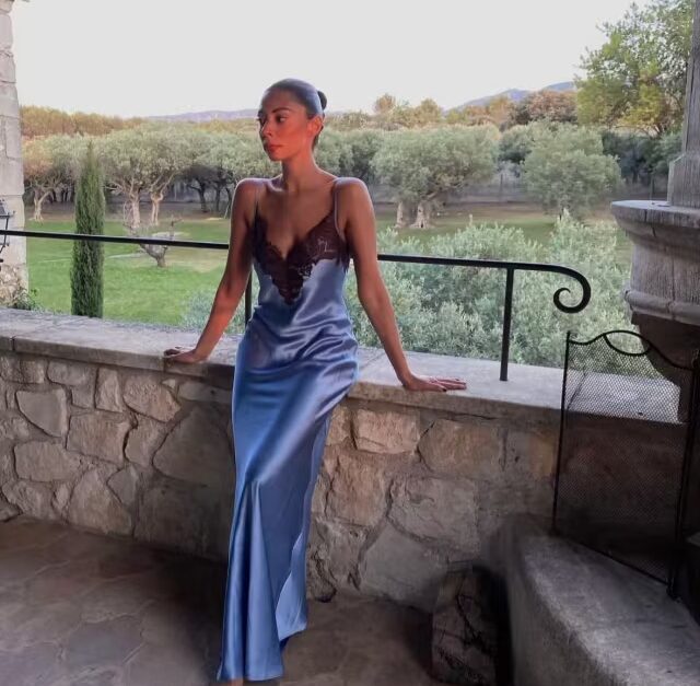 sir the label danseurs lace slip dress Sir The Label Danseurs Lace Slip Dress in Blue Rent a Dress