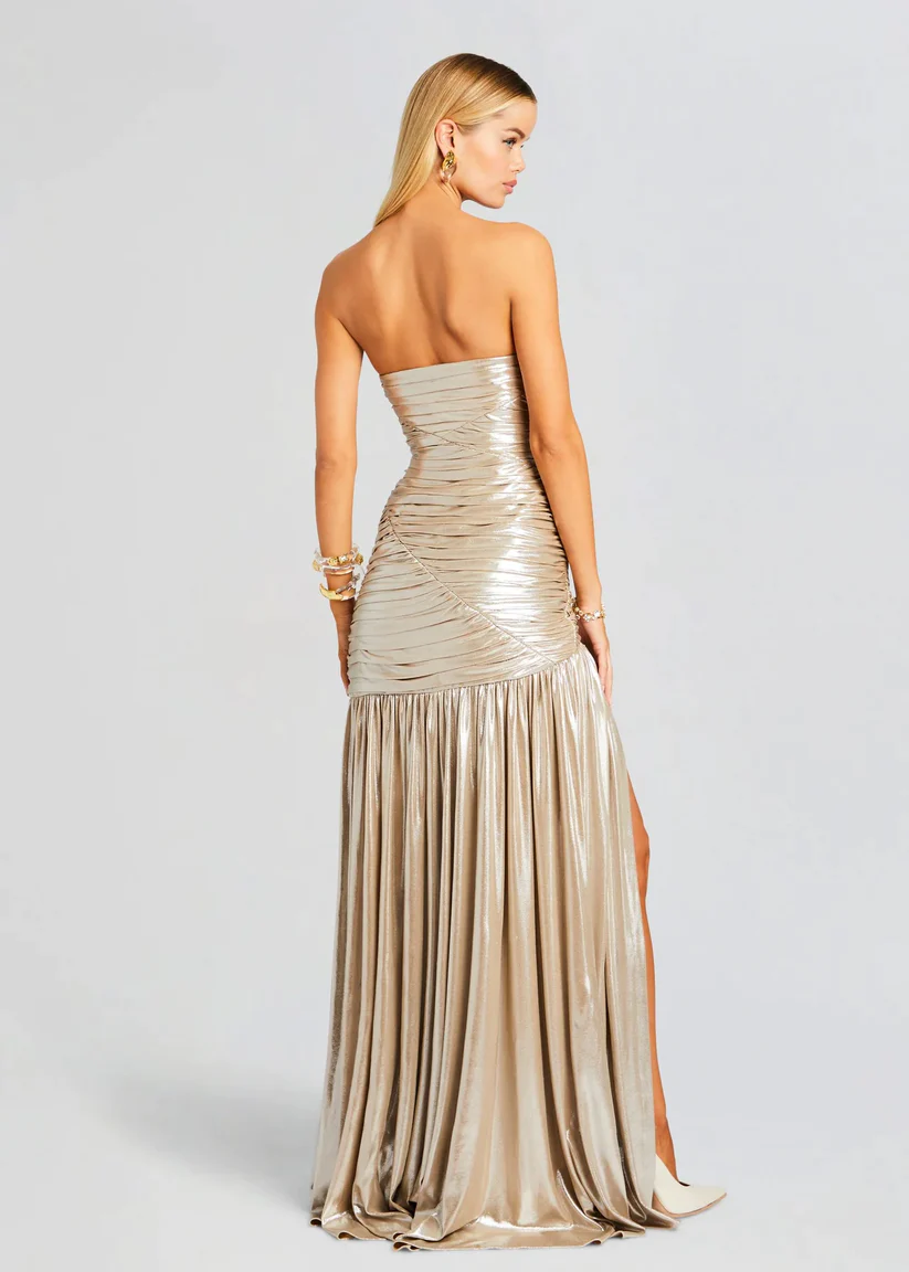 Retrofete Josie Dress in Champagne for hire