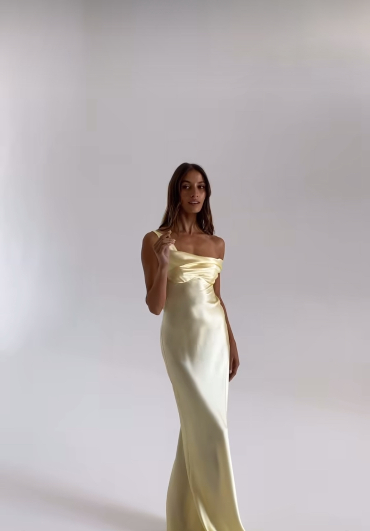 natalie rolt yellow silk dress Hire Natalie Rolt Bridget Dress Lemon Yellow