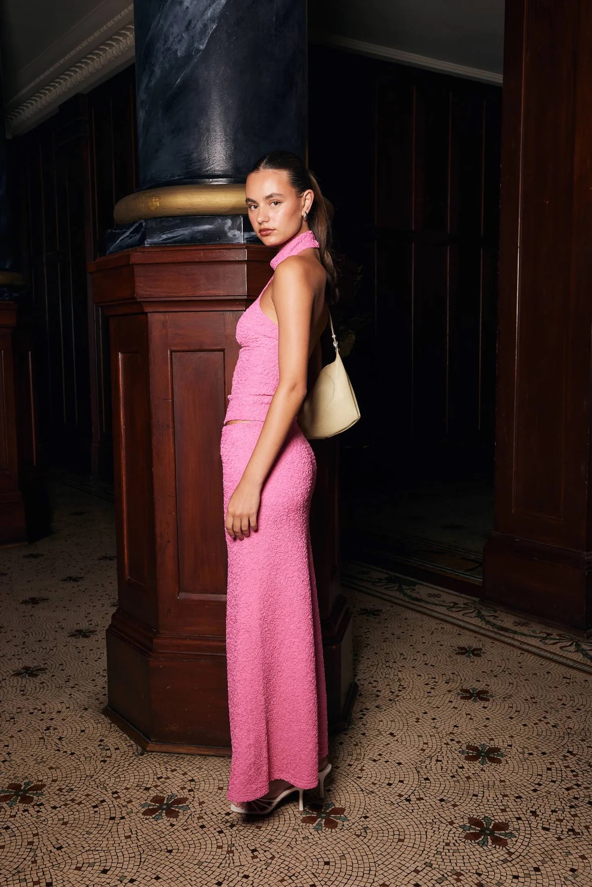 With Harper Lu Textured Halter Top & Skirt Set – Rent a Dress