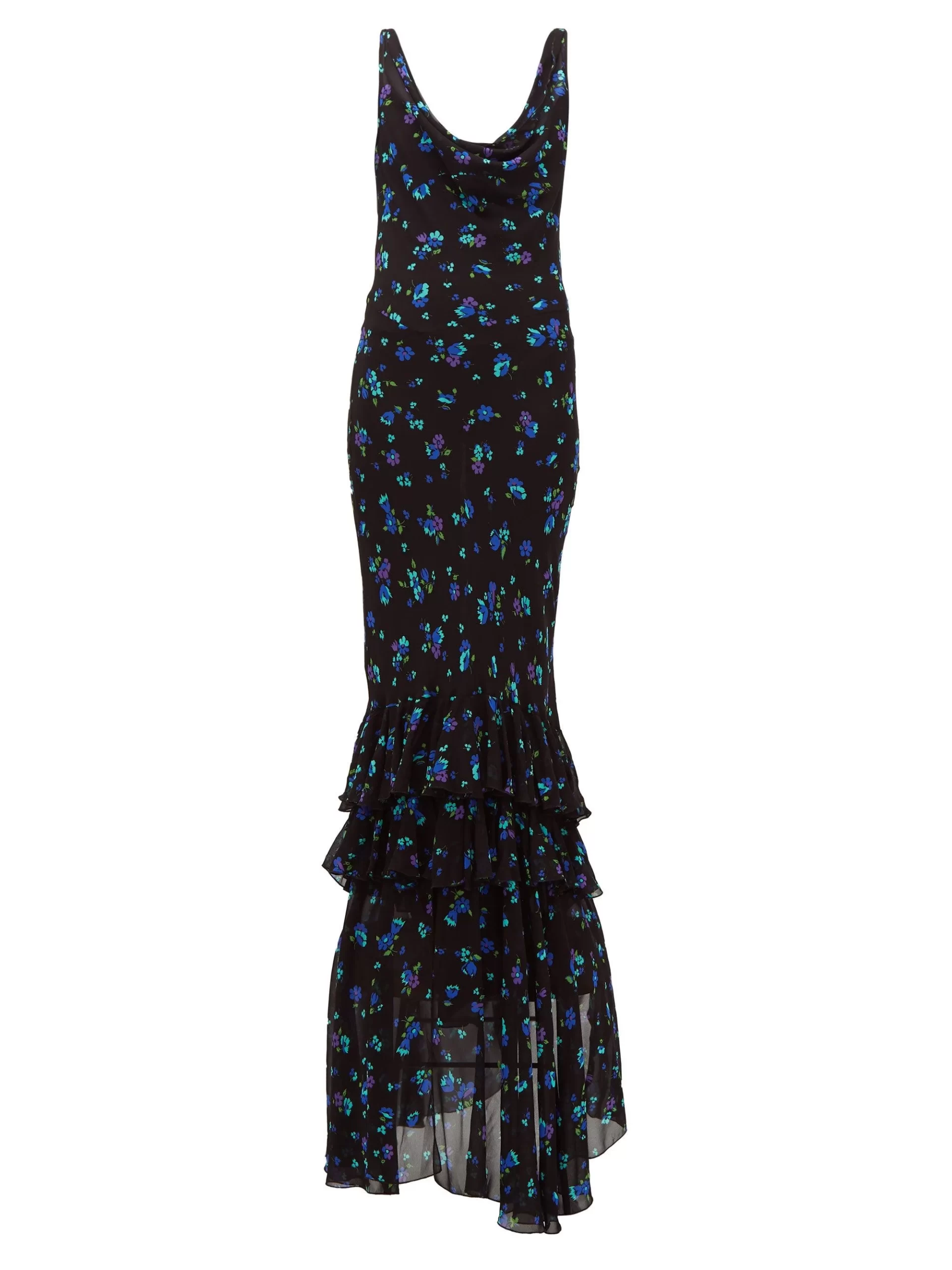 2759-rat-boa-black-multi-Santiago-Floral-print-Ruffled-hem-Chiffon-Dress (1)