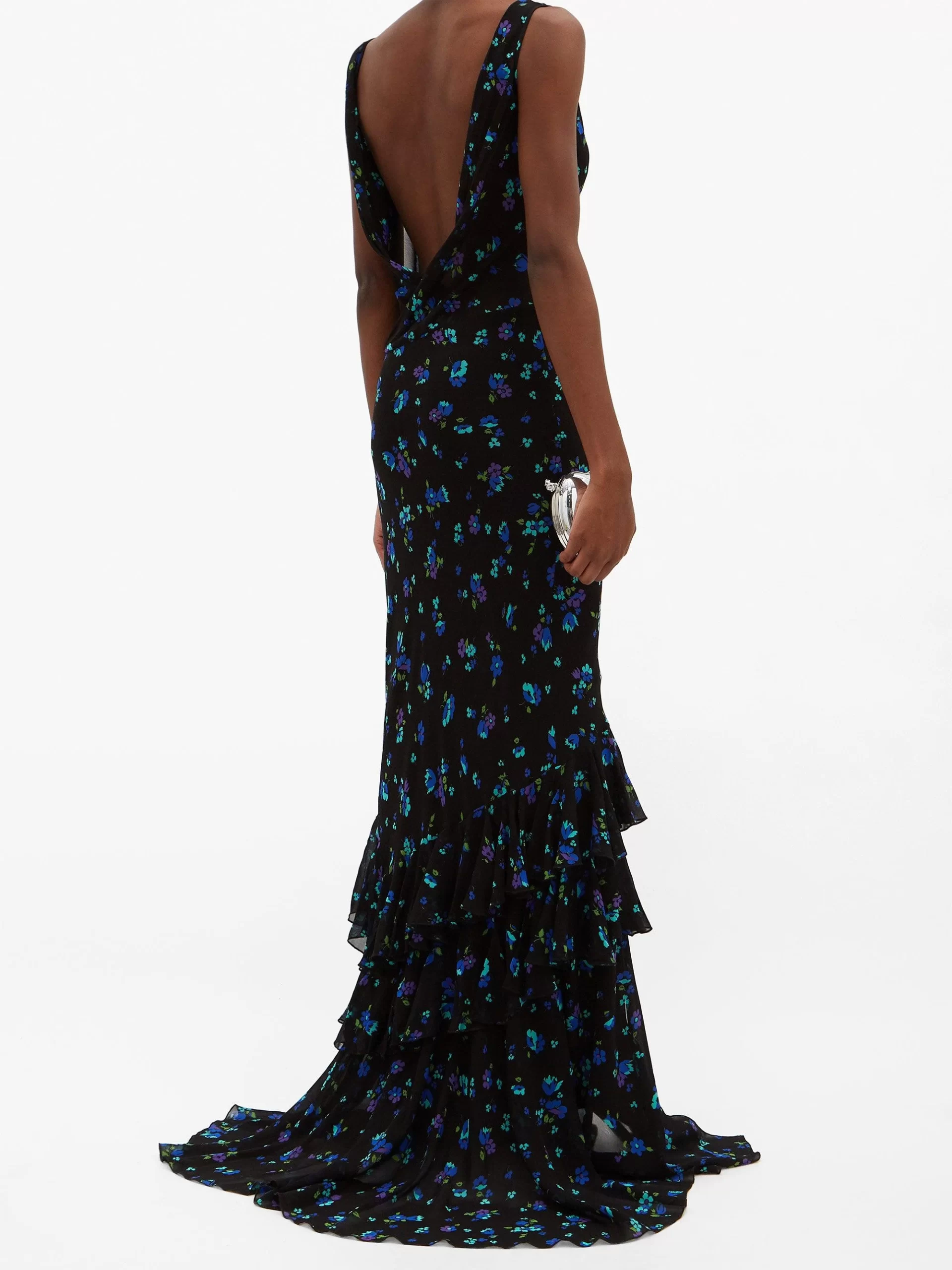 2759-rat-boa-black-multi-Santiago-Floral-print-Ruffled-hem-Chiffon-Dress