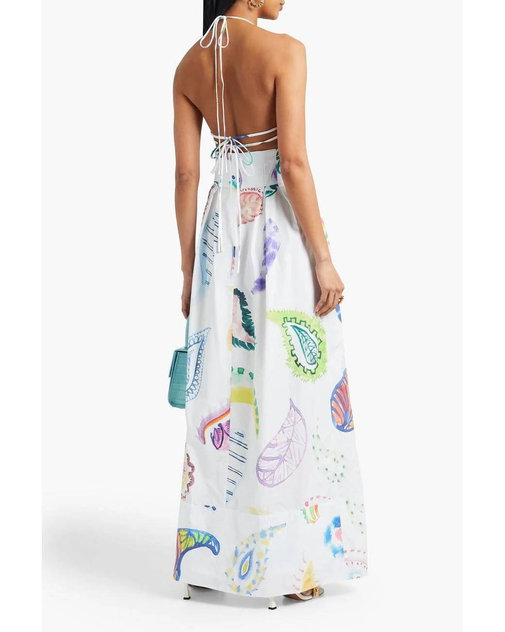 2759-rosie-assoulin-White-Pleated-Paisley-print-Cotton-poplin-Halteneck-Maxi-Dress