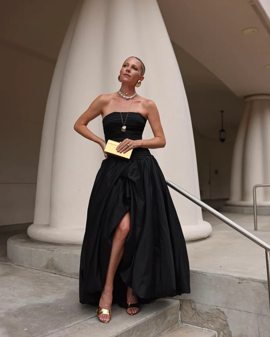 aje black bubble dress Violette Hem Maxi – Rent a Dress Women's Oxfords Little Black Dresses, Black Color:red