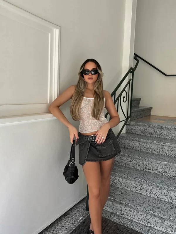 GIMAGUAS DIANA MINI SKIRT IN GREY (SIZE 36)