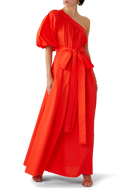 oroton one shoulder dress Oroton OROTON One Shoulder Bow Dress Red 14 Rent a Dress